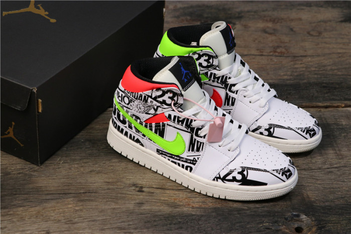 air jordan 1 mid all-over logos 554724-119