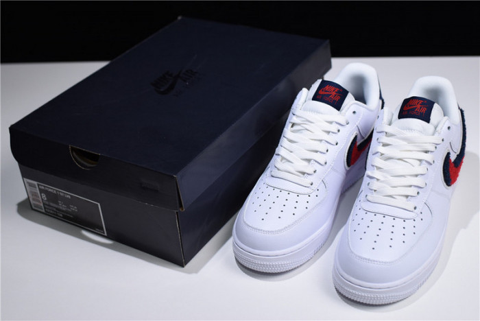 nike air force 1 low lv8 3d chenille white red blue 823511-106