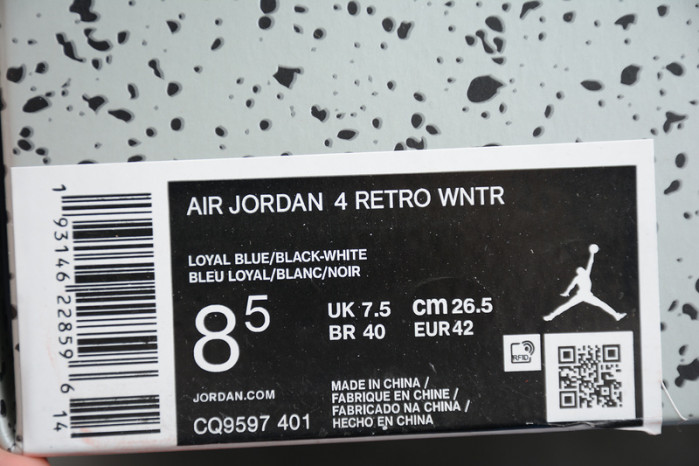 air jordan 4 wntr“loyal blue” cq9597-401