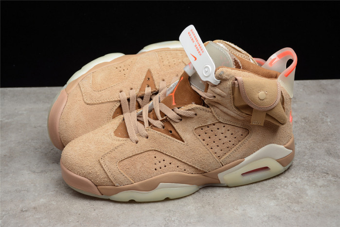 travis scott x air jordan 6 “british khaki ” dh0690-200