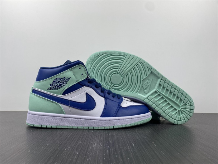 air jordan 1 mid "blue mint" 554724-413