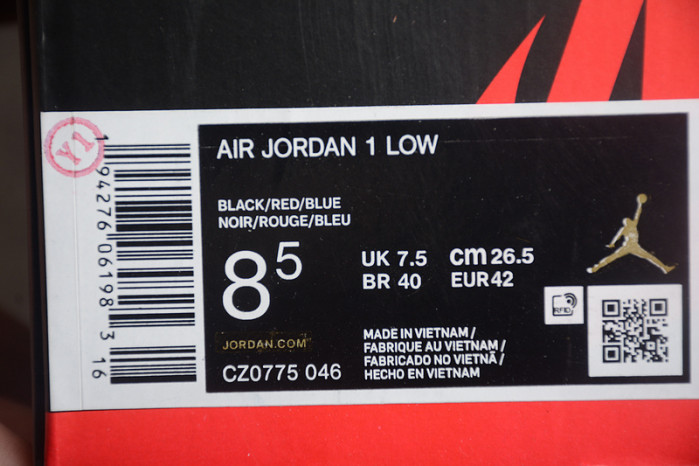 air jordan 1 low og “unc to chicago” cz0775-046