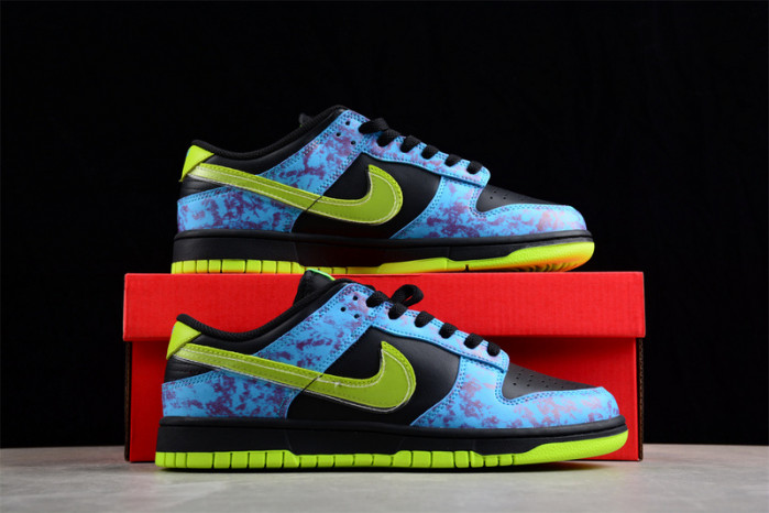 nike dunk low se acid wash baltic blue volt dv1694-900