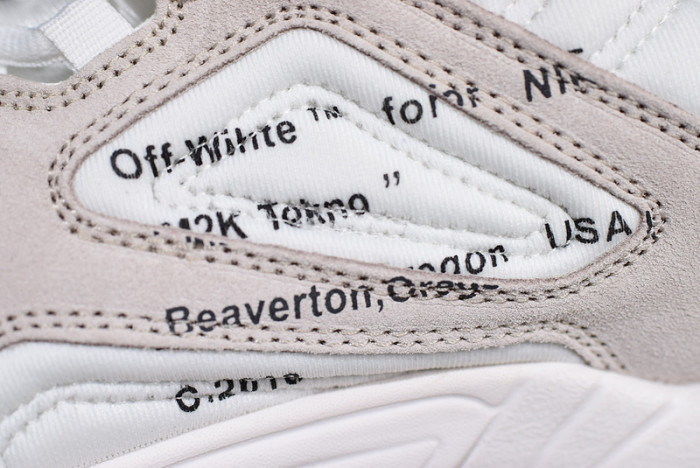 ofw x nike m2k tekno white, black & team orange a03108 058