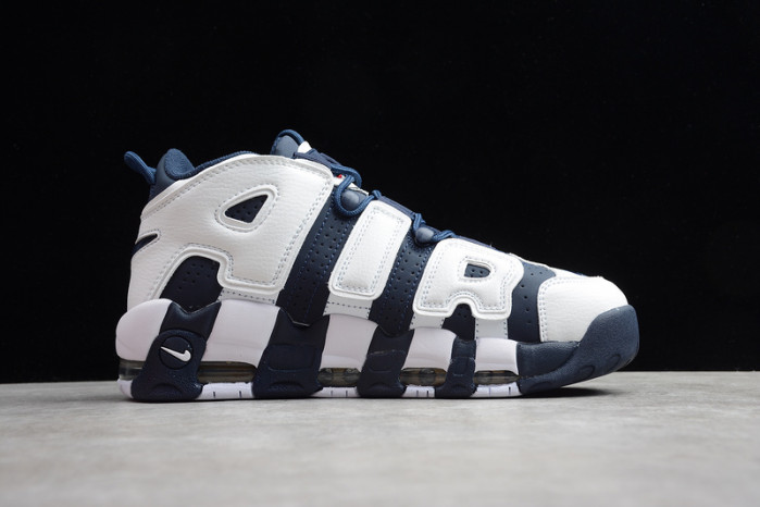 nike air more uptempo “olympic” white/midnight navy 414962-104