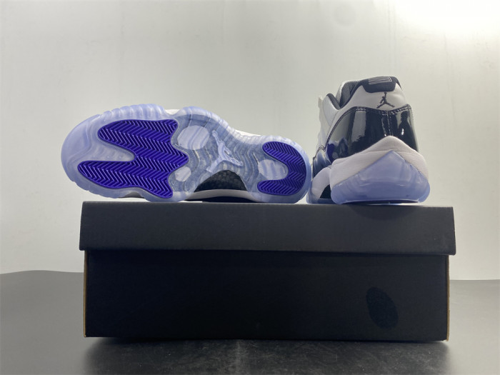 air jordan 11 retro low "concord" black/ white mens 528895-153