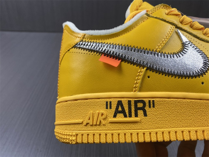 nike air force 1 low ofw university gold metallic silver dd1876-700