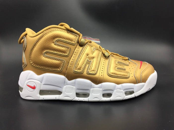 nike air more uptempo "S*p*e" metallic gold/white 902290-700