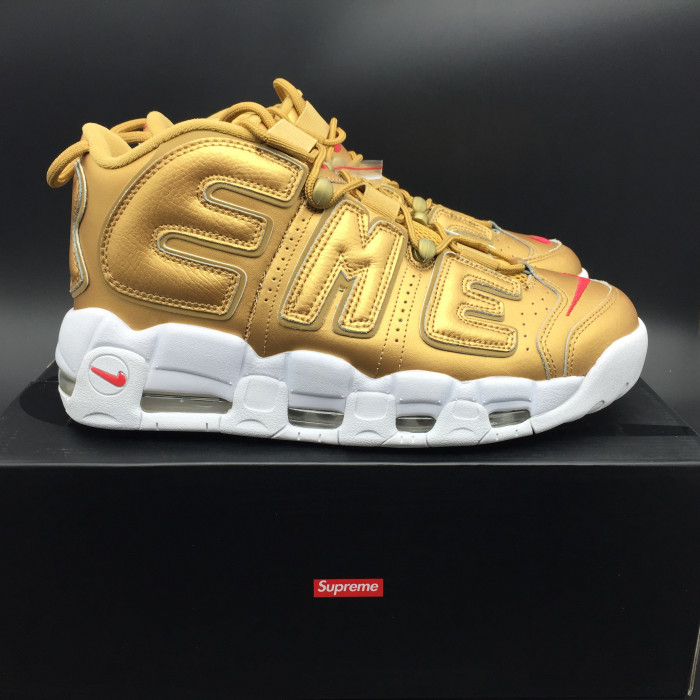 nike air more uptempo "S*p*e" metallic gold/white 902290-700
