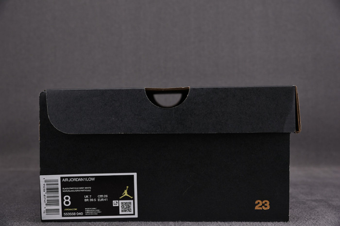 air jordan 1 low black white grey 558553-040