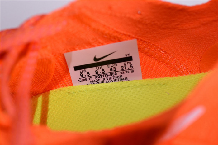 nike x ofw zoom fly mercurial flyknit total orange ao2115-800