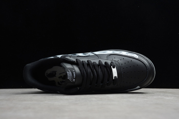 nike air force 1 low black skeleton halloween bq7541-001