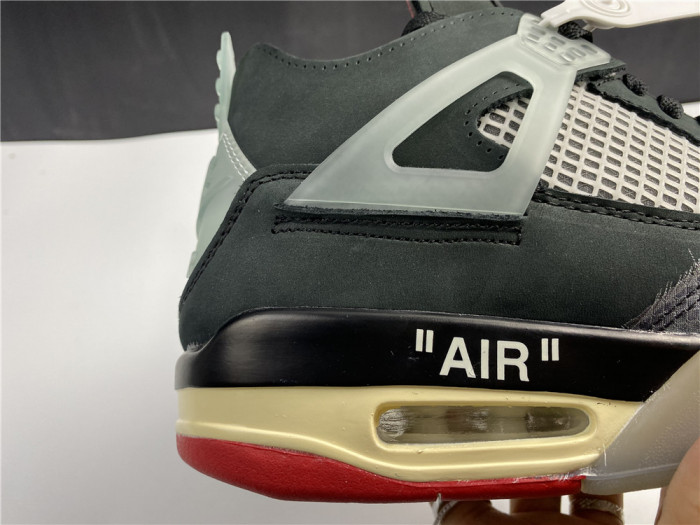 ofw x air jordan 4 “bred” black/red cv9388-001