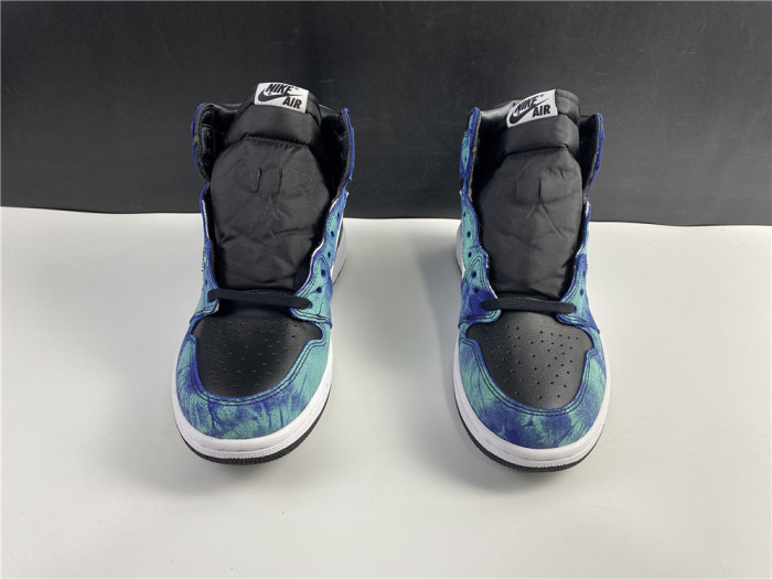 air jordan 1 tie-dye white black aurora green cd0461-100
