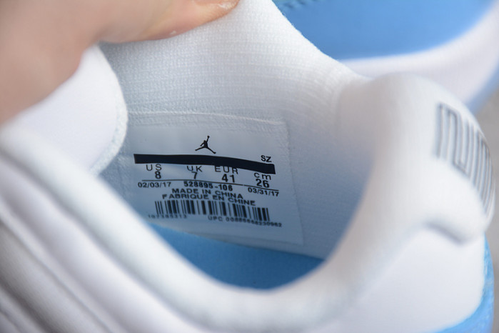 air jordan 11 retro low university blue 528895-106