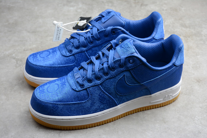 clot nike air force 1 blue silk cj5290-400