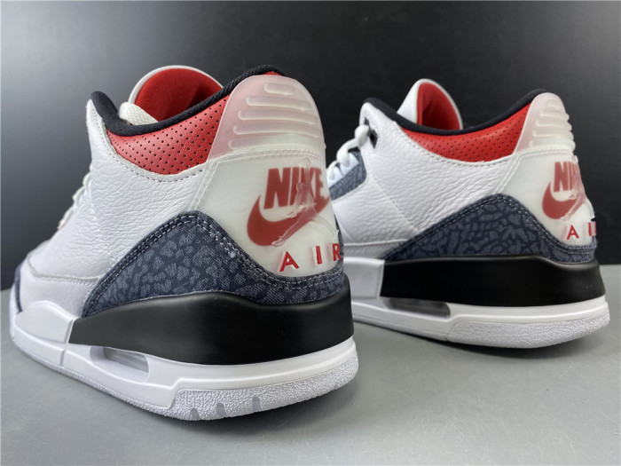 air jordan 3 retro denim "fire red" cz6431-100