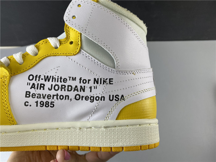 ofw air jordan 1 retro yellow white aq0818-149
