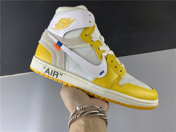 ofw air jordan 1 retro yellow white aq0818-149