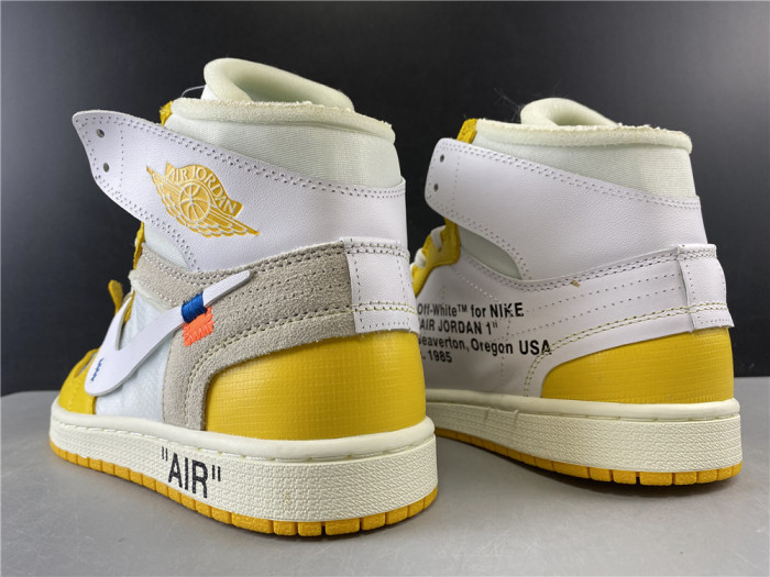 ofw air jordan 1 retro yellow white aq0818-149