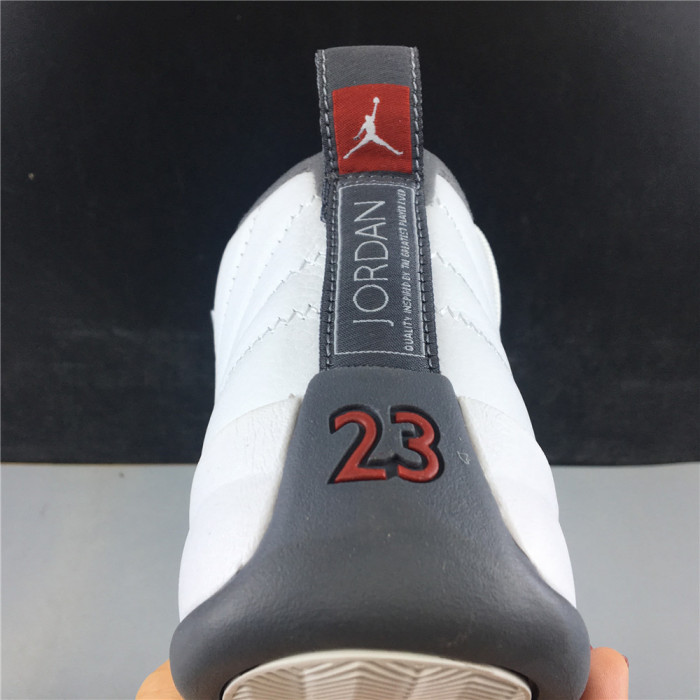 air jordan 12 gs white / dark grey 153265-160
