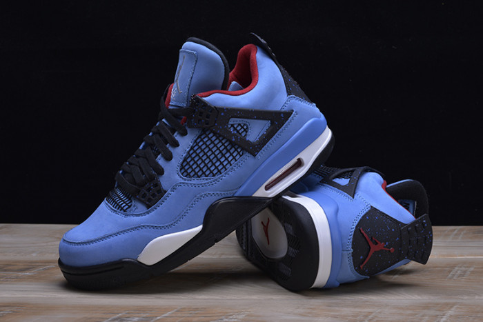 travis scott x air jordan 4 “houston oilers” university blue 308497-406