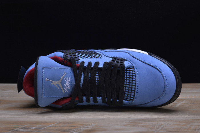 travis scott x air jordan 4 “houston oilers” university blue 308497-406