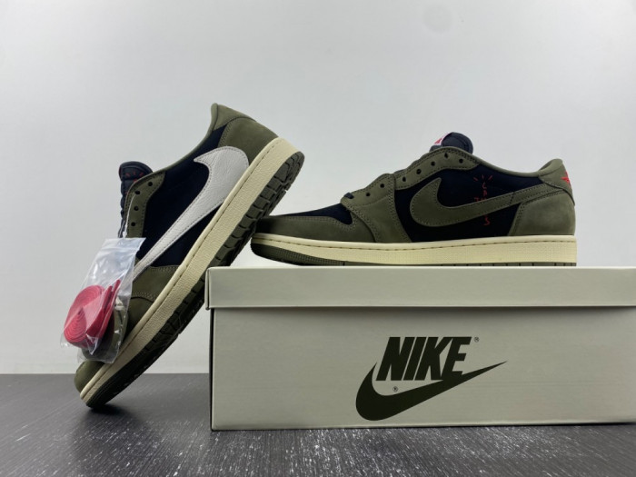 travis scott x air jordan 1 low og “black olive” dm7866-002