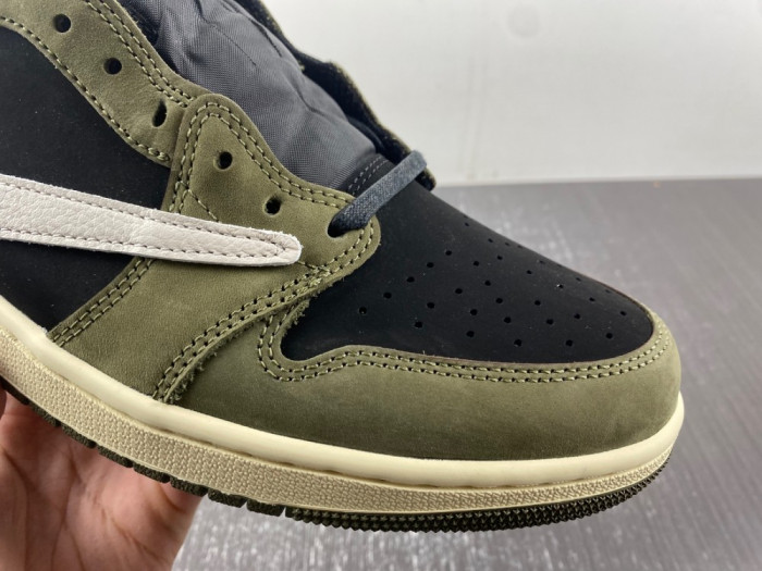 travis scott x air jordan 1 low og “black olive” dm7866-002