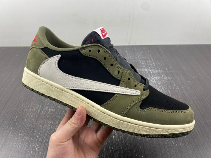 travis scott x air jordan 1 low og “black olive” dm7866-002