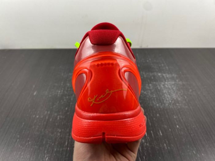 nike kobe 6 protro ‘reverse grinch’ fv4921-600